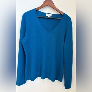 SOLD****Item NOT For Sale. Charter Club 2-Ply 100% Cashmere Blue V-Neck Sweater